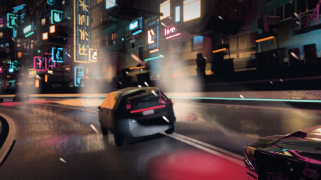 Verkehr auf nassem Asphalt
